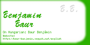 benjamin baur business card