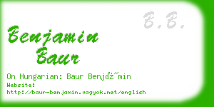 benjamin baur business card